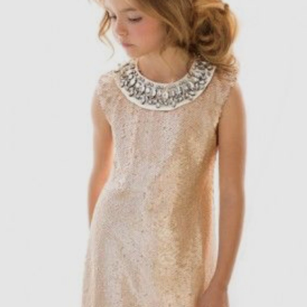 Joyfolie Rose Gold Sequins Dress NEW WITH TAGS